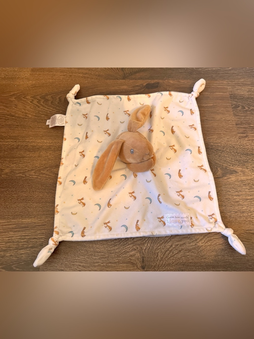Guess How Much I Love You Bunny Rabbit Plush Baby Lovey Security Blanket EUC